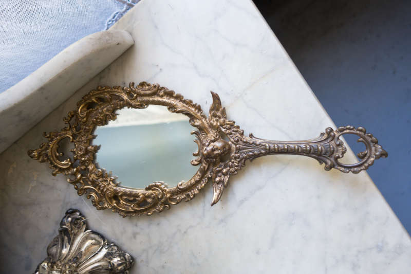 a beautiful antique mirror