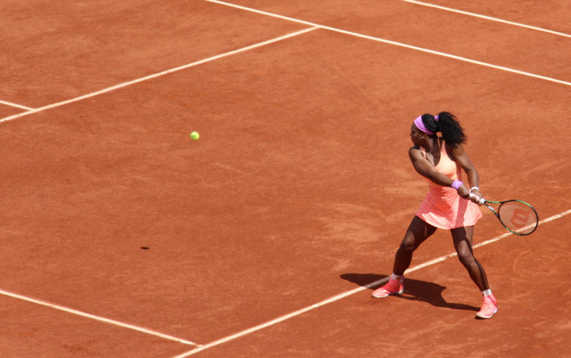 Serena Williams on a tennis court